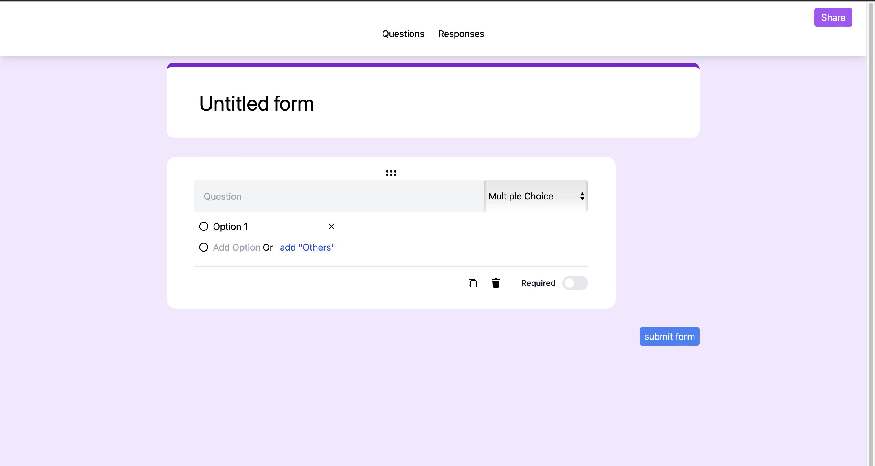 Dynamic Form Builder showcase